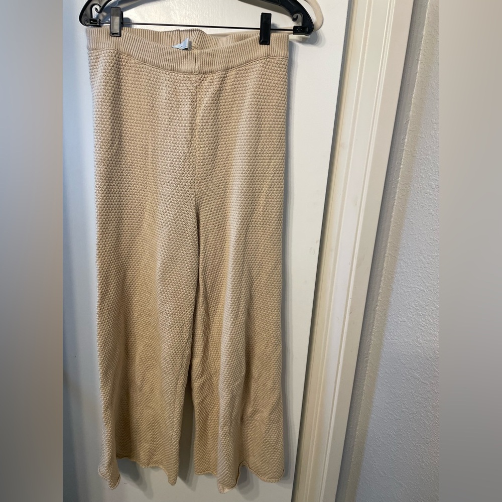 Free People Cream Knit Pants
